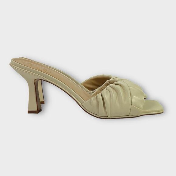 Sam Edelman Kittie Heeled Slide Sandals Cream Size 10.5 - Picture 4 of 8